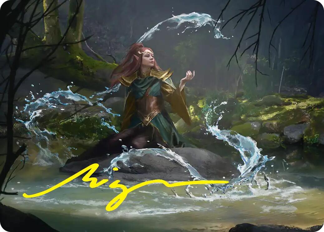 Mirkwood Meditator Art Card (Gold-Stamped Signature) [The Hobbit Art Series] | Chromatic Games