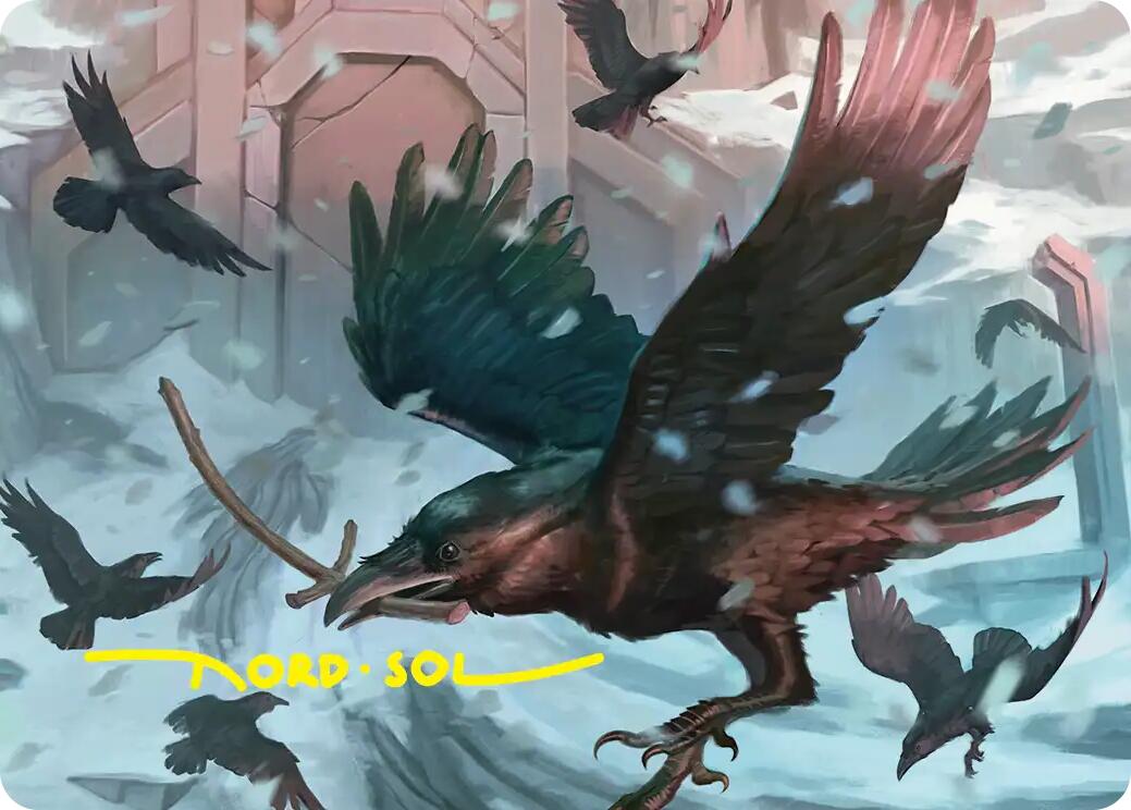 Ravenhill Flock Art Card (Gold-Stamped Signature) [The Hobbit Art Series] | Chromatic Games