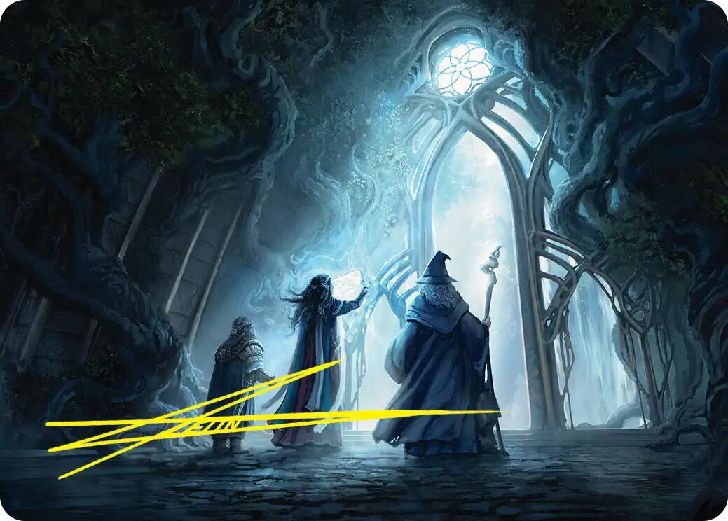 Uncover the Moon-Letters Art Card (Gold-Stamped Signature) [The Hobbit Art Series] | Chromatic Games