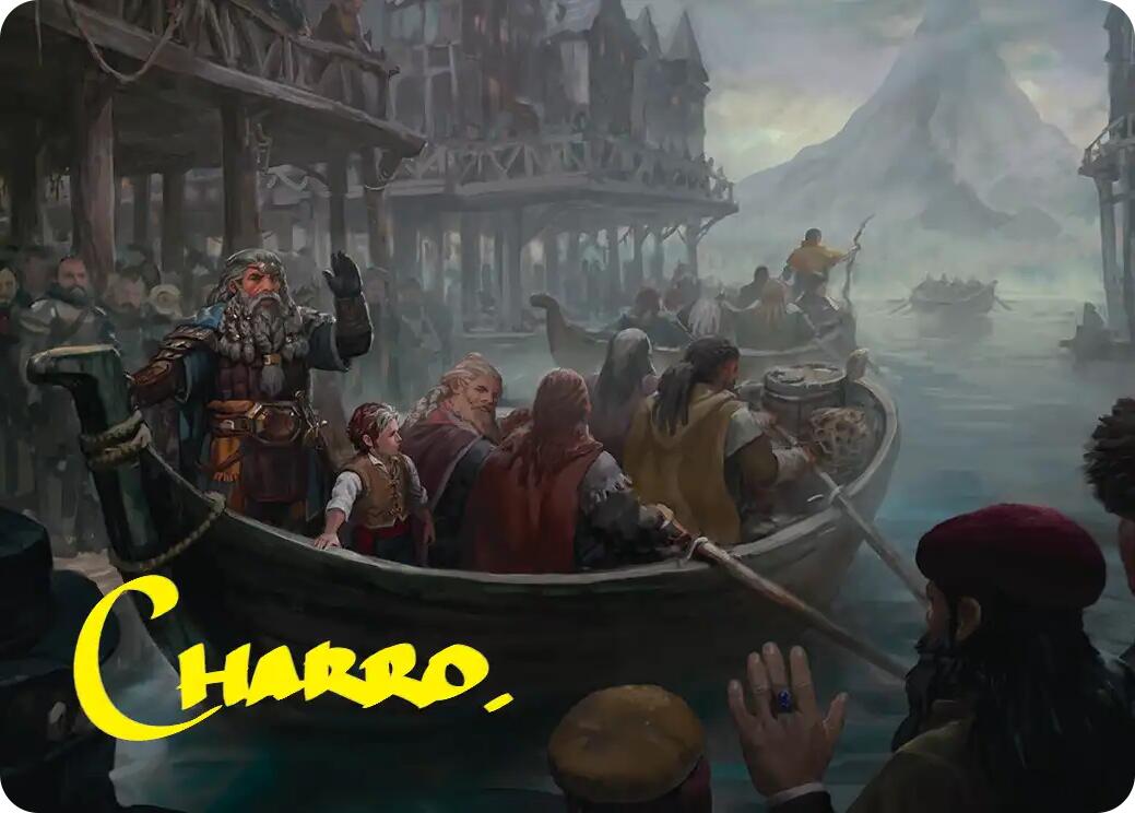 Uneasy Partings Art Card (Gold-Stamped Signature) [The Hobbit Art Series] | Chromatic Games