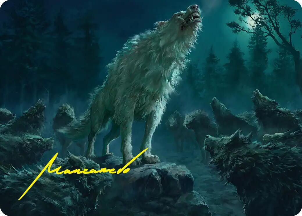 Reverent Howl Art Card (Gold-Stamped Signature) [The Hobbit Art Series] | Chromatic Games