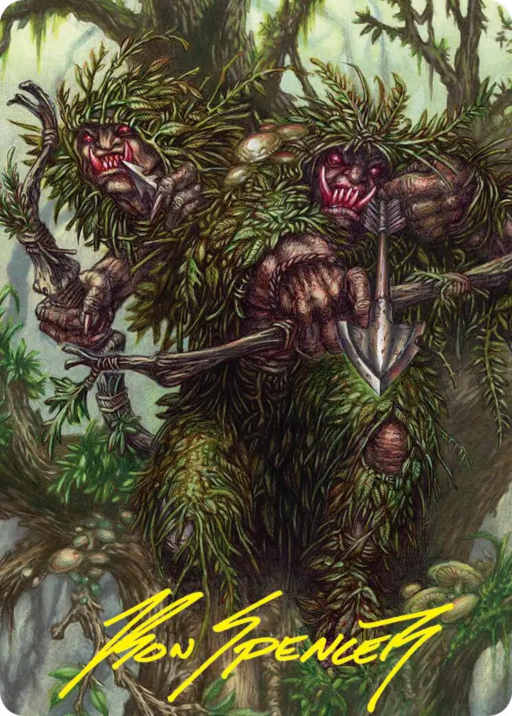 Orcish Bowmasters Art Card (Gold-Stamped Signature) [The Hobbit Art Series] | Chromatic Games