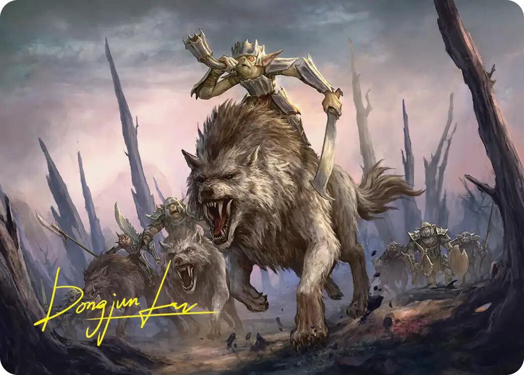 Signal the Onslaught Art Card (Gold-Stamped Signature) [The Hobbit Art Series] | Chromatic Games