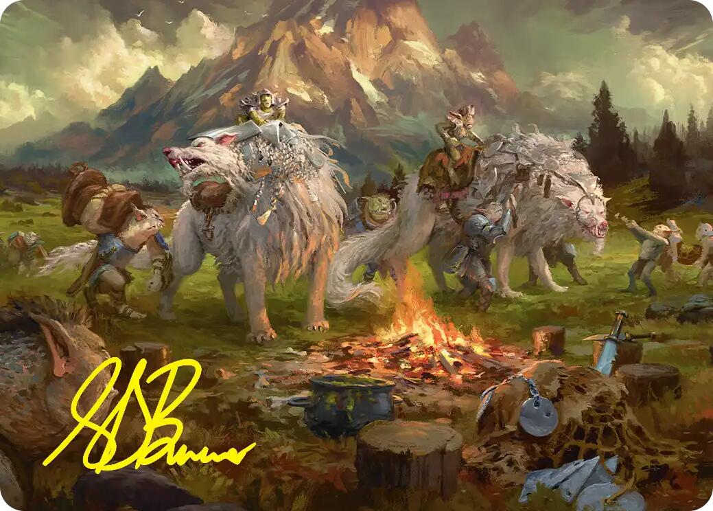 Mount Gundabad Mobilizes Art Card (Gold-Stamped Signature) [The Hobbit Art Series] | Chromatic Games