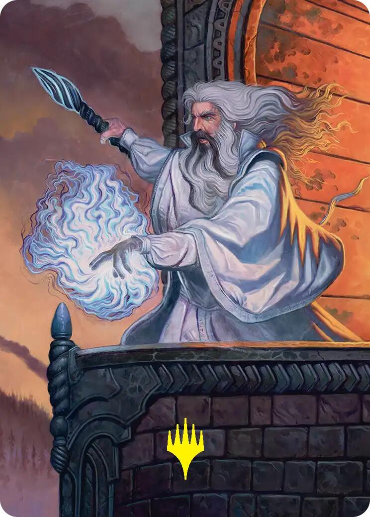 Saruman of Many Colors Art Card (Gold-Stamped) [The Hobbit Art Series] | Chromatic Games