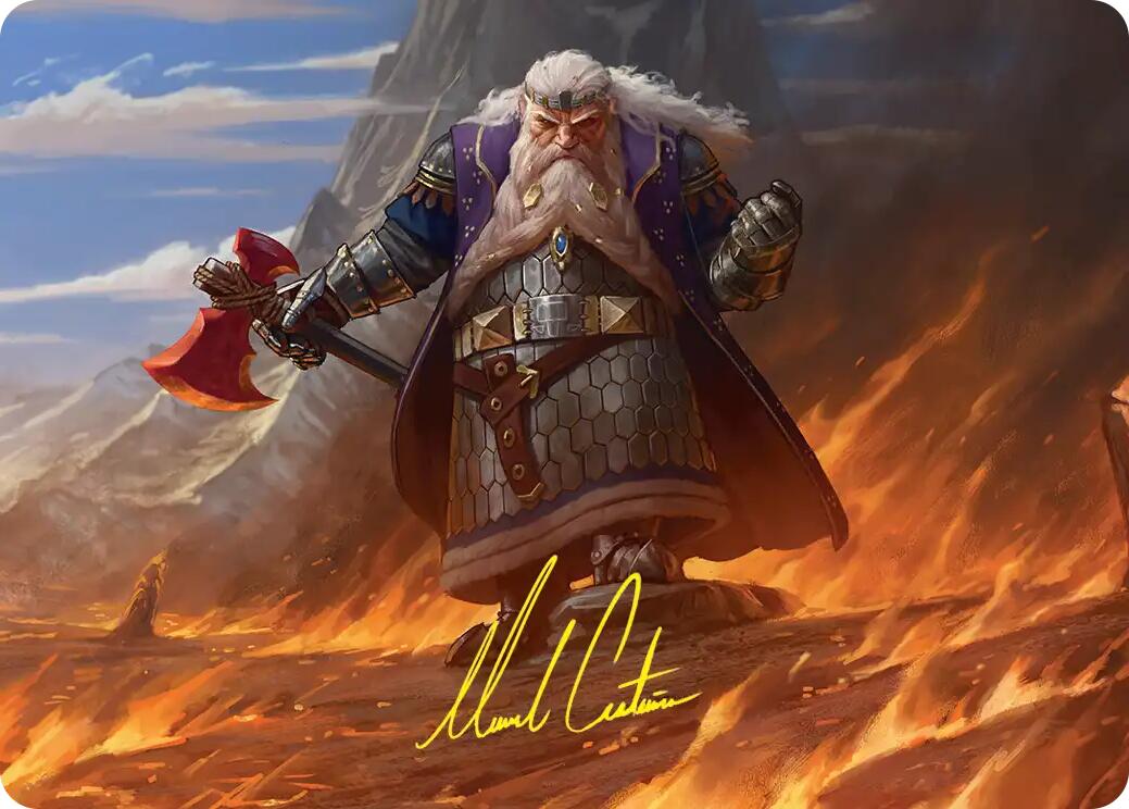 Dain of the Ancient Halls Art Card (Gold-Stamped Signature) [The Hobbit Art Series] | Chromatic Games