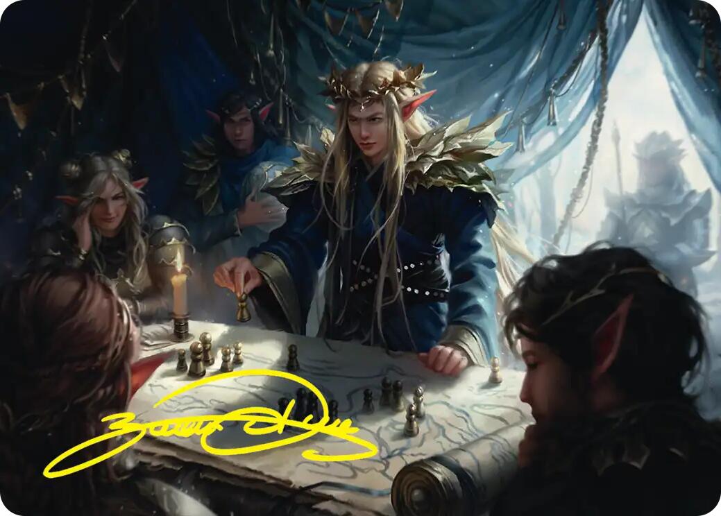Thranduil the Strategist Art Card (Gold-Stamped Signature) [The Hobbit Art Series] | Chromatic Games