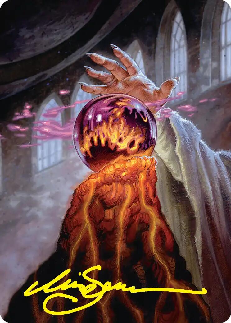 Palantir of Orthanc Art Card (Gold-Stamped Signature) [The Hobbit Art Series] | Chromatic Games