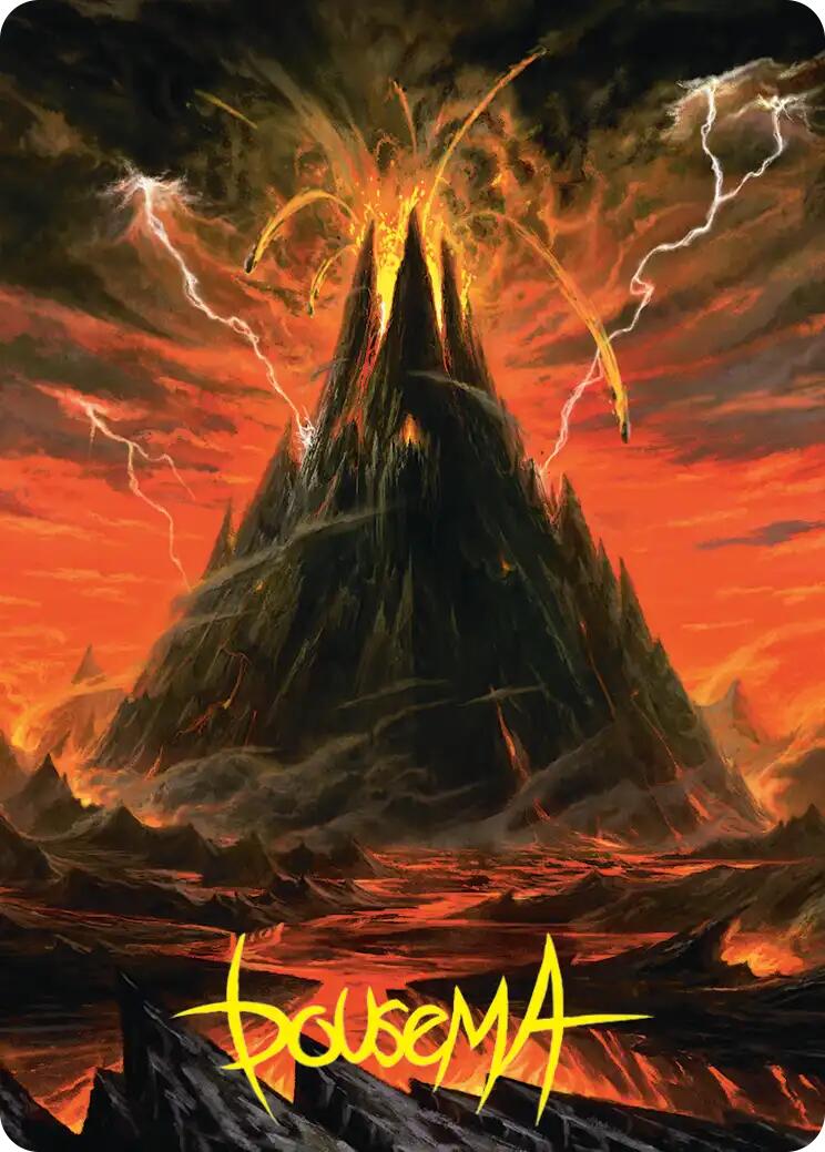 Mount Doom Art Card (Gold-Stamped Signature) [The Hobbit Art Series] | Chromatic Games