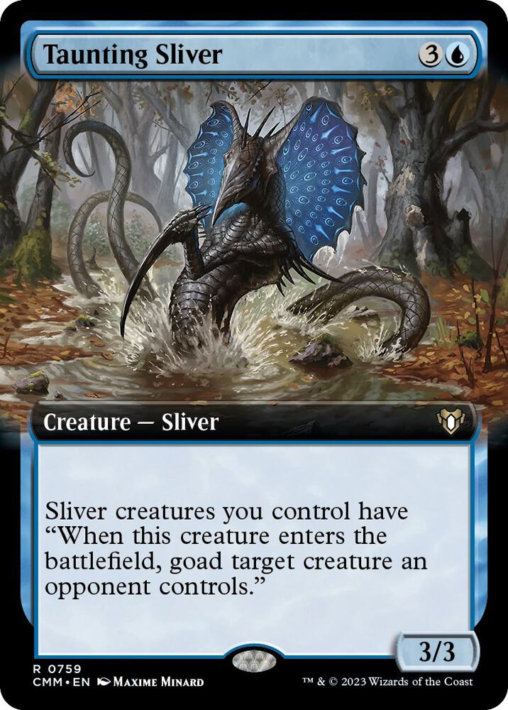 Taunting Sliver 759/451 (Commander Masters)  - Extended Art Foil | Chromatic Games