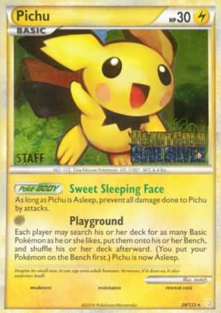 Pichu (28/123) (Staff Prerelease Promo) [Nintendo: Black Star Promos] | Chromatic Games