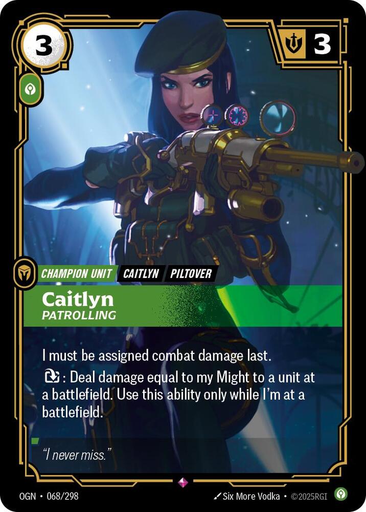 Caitlyn - Patrolling 068/298 (Origins)  - Foil | Chromatic Games