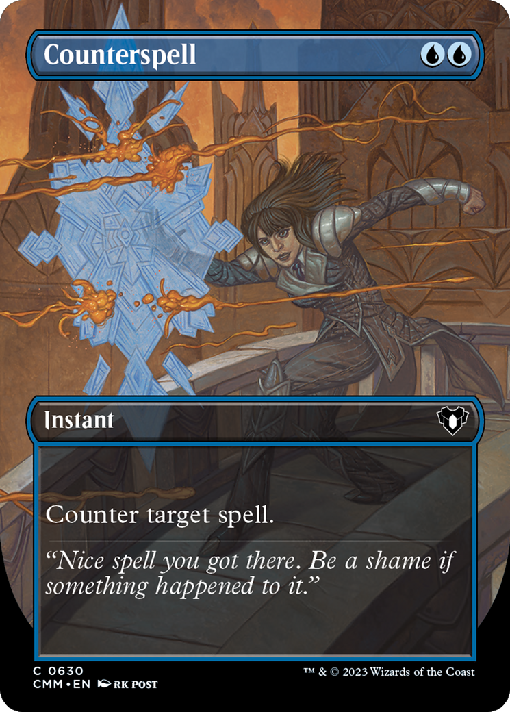 Counterspell (Borderless Alternate Art) [Commander Masters] | Chromatic Games