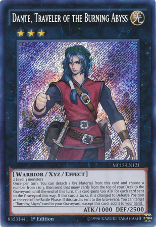 Dante, Traveler of the Burning Abyss [MP15-EN121] Secret Rare | Chromatic Games