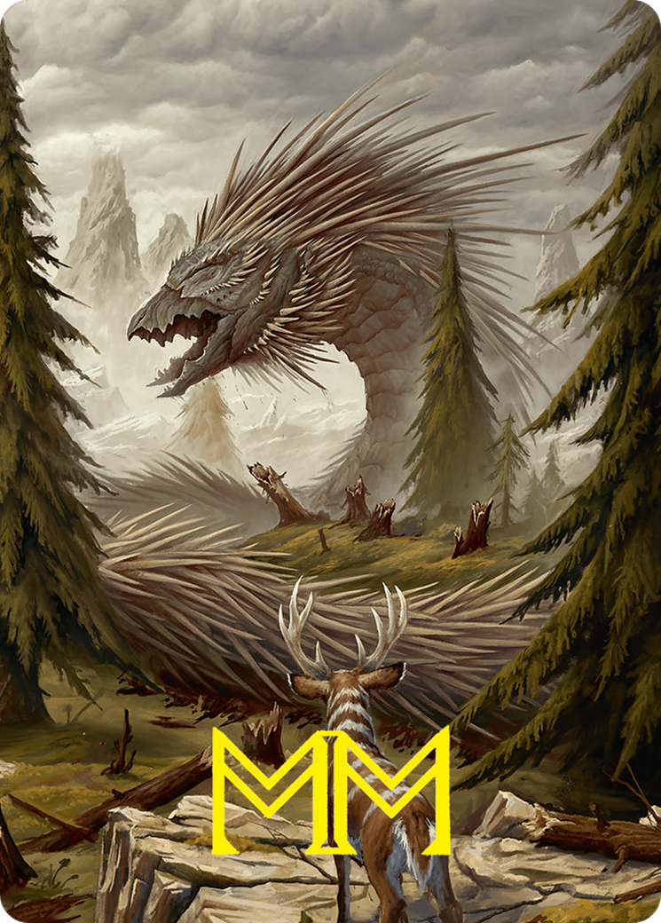Quilled Greatwurm Art Card (44/54) (Gold-Stamped Signature) [Foundations Art Series] | Chromatic Games