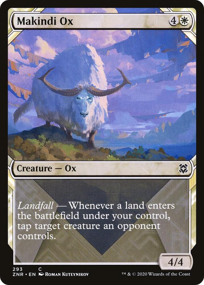 Makindi Ox 293/280 (Zendikar Rising)  - Showcase Foil | Chromatic Games