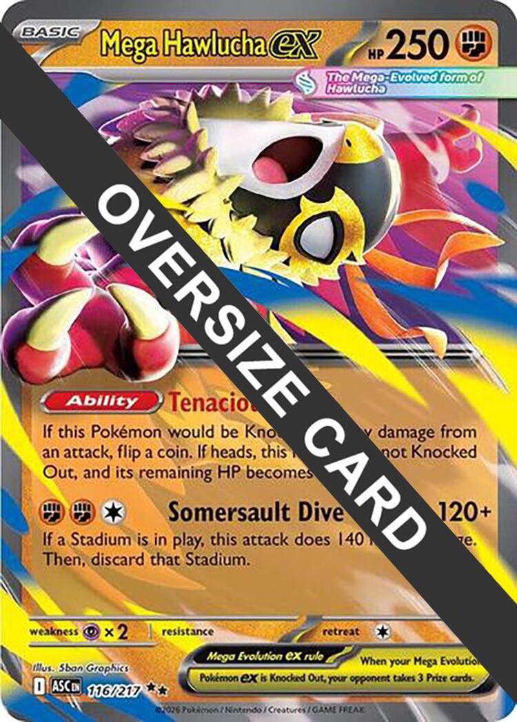 Mega Hawlucha ex (116/217) (Jumbo Card) [Mega Evolution: Ascended Heroes] | Chromatic Games