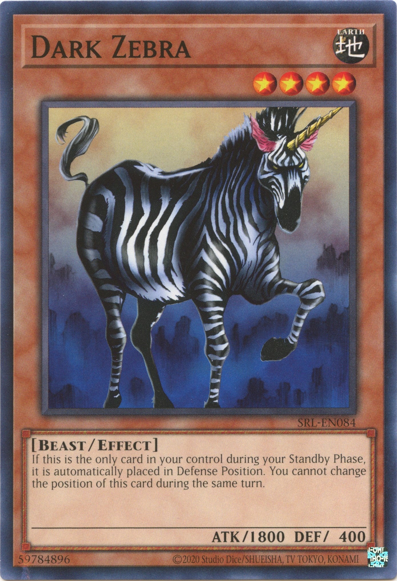 Dark Zebra (25th Anniversary) [SRL-EN084] Common | Chromatic Games