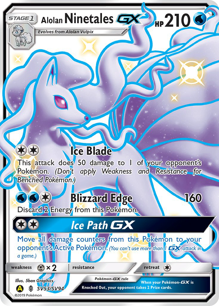 Alolan Ninetales GX (SV53/SV94) [Sun & Moon: Hidden Fates - Shiny Vault] | Chromatic Games