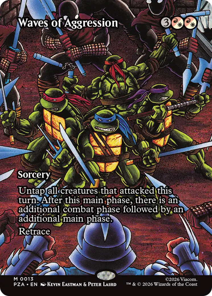Waves of Aggression (Borderless) [Teenage Mutant Ninja Turtles Eternal-Legal] | Chromatic Games