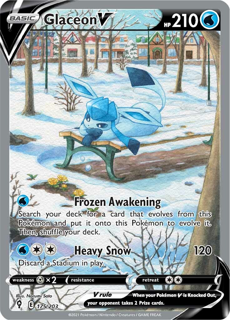 Glaceon V (175/203) [Sword & Shield: Evolving Skies] | Chromatic Games