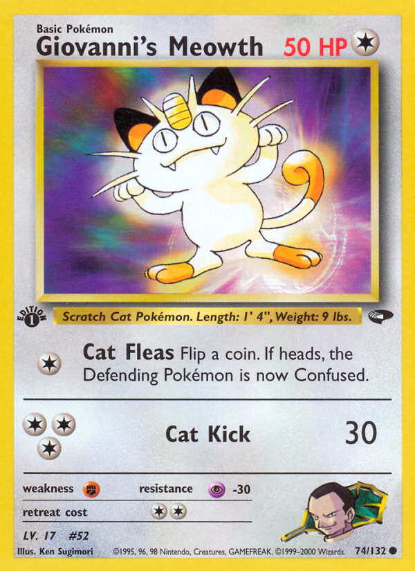 Giovanni's Meowth (74/132) [Gym Challenge 1st Edition] | Chromatic Games