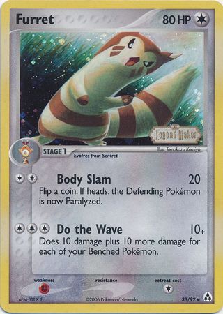 Furret (33/92) (Stamped) [EX: Legend Maker] | Chromatic Games