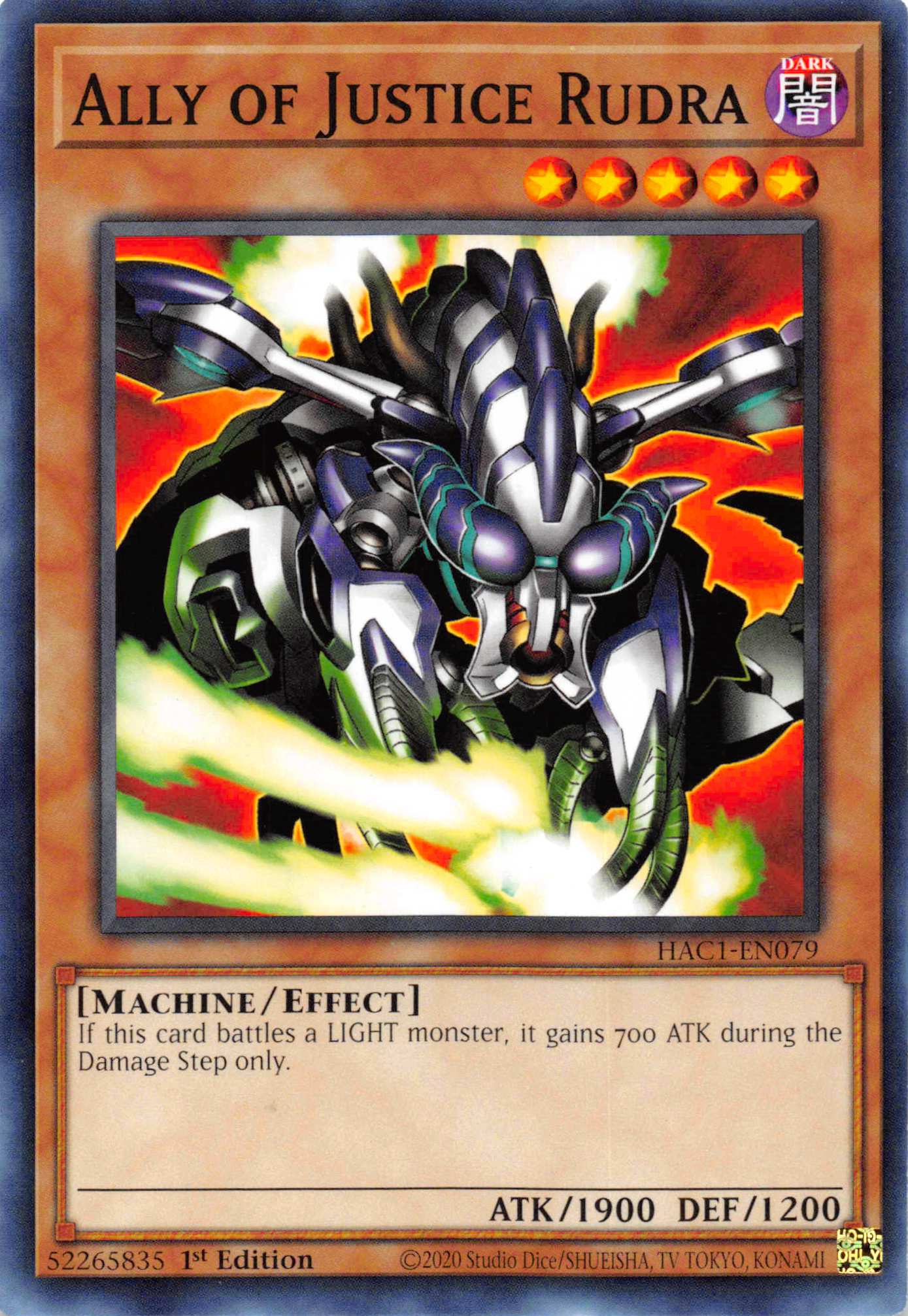 Ally of Justice Rudra [HAC1-EN079] Common | Chromatic Games