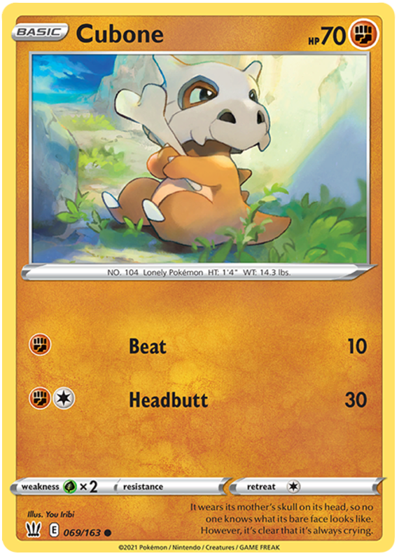 Cubone (069/163) [Sword & Shield: Battle Styles] | Chromatic Games