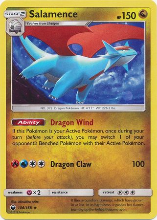 Salamence (106/168) (Cosmos Holo) [Sun & Moon: Celestial Storm] | Chromatic Games