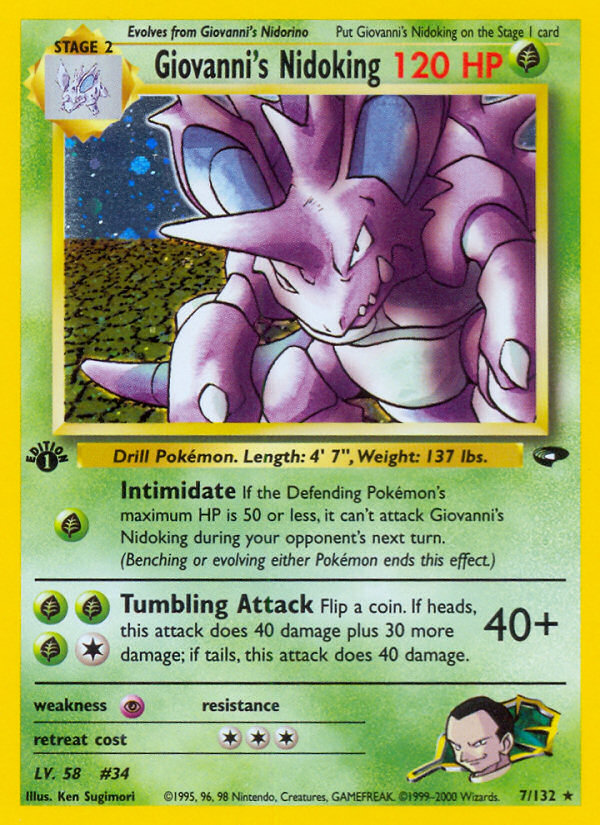 Giovanni's Nidoking (7/132) [Gym Challenge 1st Edition] | Chromatic Games