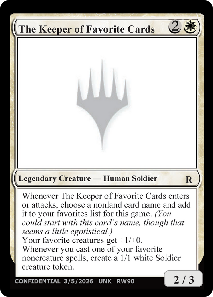 The Keeper of Favorite Cards (3/5/2026) [Unknown Event] | Chromatic Games