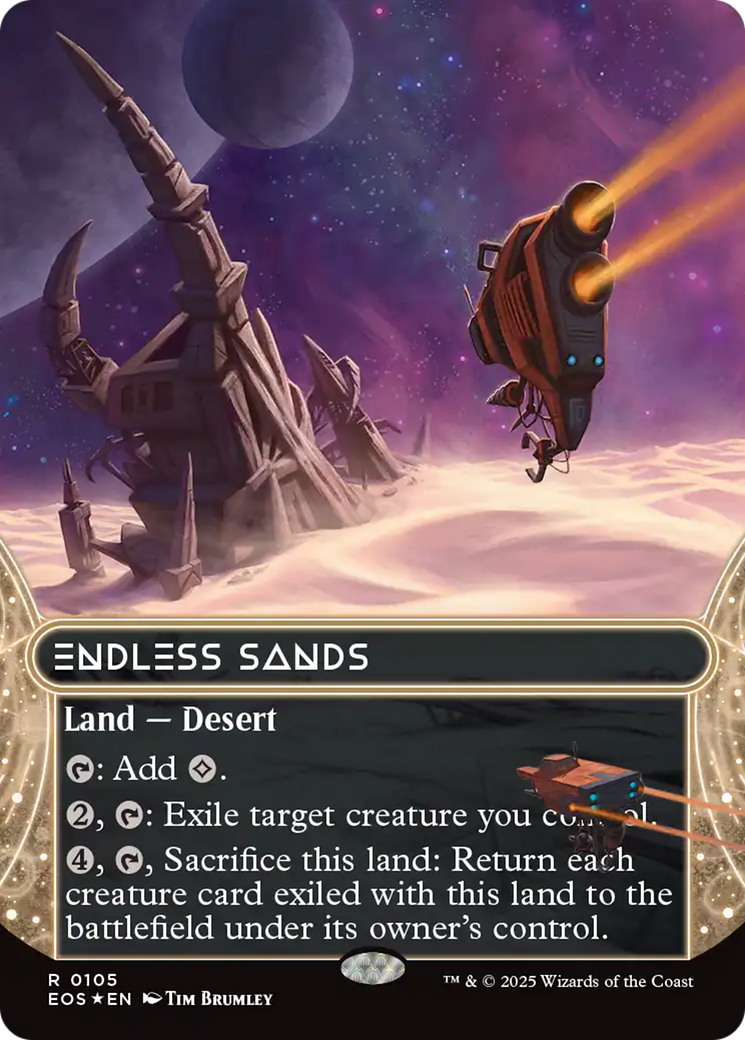 Endless Sands (0105) (Borderless) (Galaxy Foil) [Edge of Eternities: Stellar Sights] | Chromatic Games
