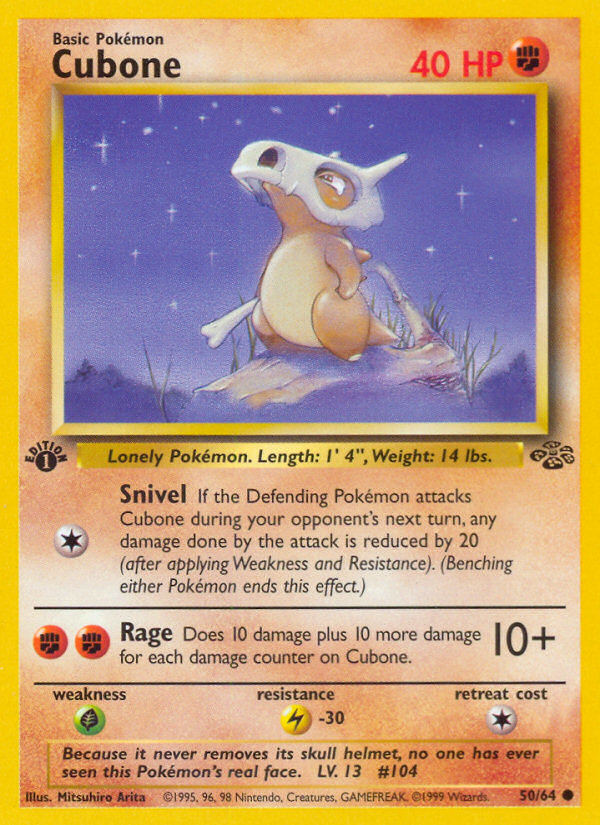 Cubone (50/64) [Jungle 1st Edition] | Chromatic Games