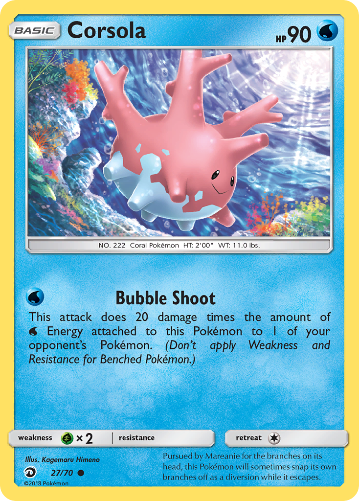 Corsola (27/70) [Sun & Moon: Dragon Majesty] | Chromatic Games