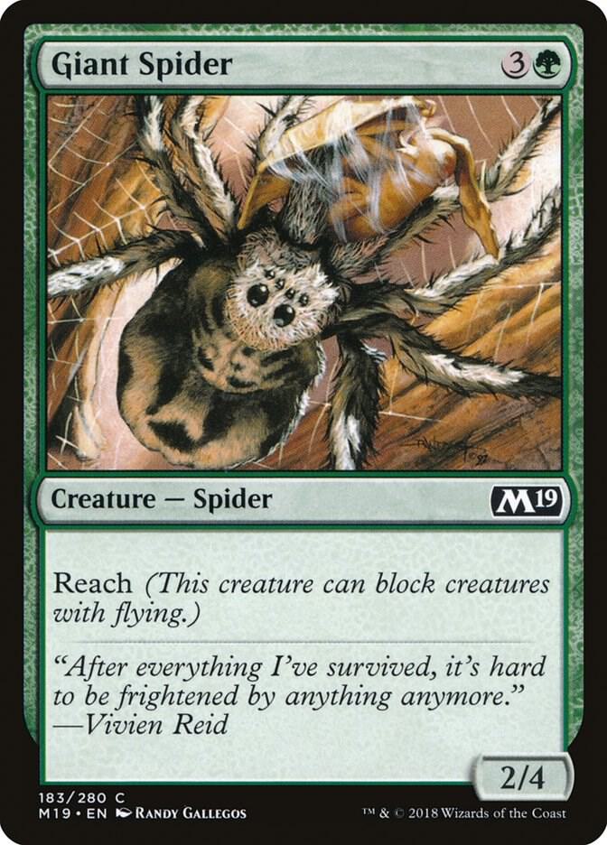 Giant Spider 183/280 (Core Set 2019)  | Chromatic Games