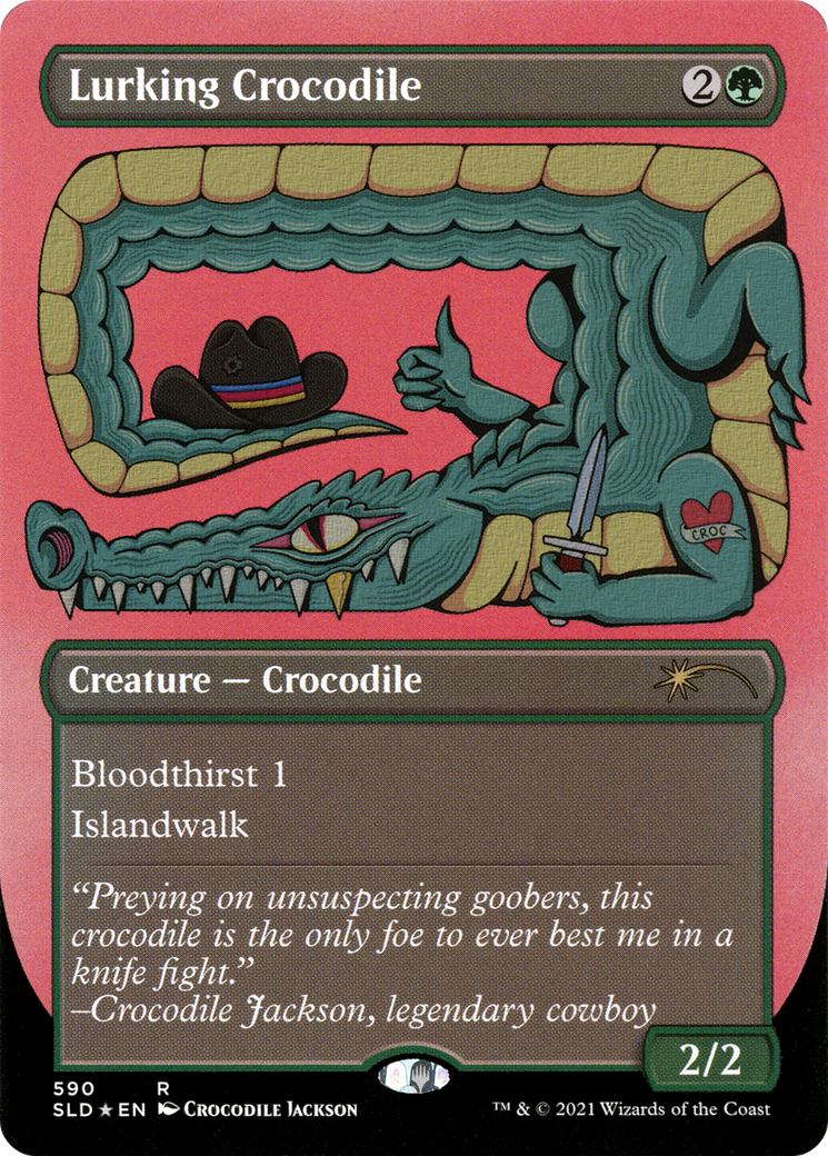 Lurking Crocodile (Foil Etched) [Secret Lair Drop Promos] | Chromatic Games