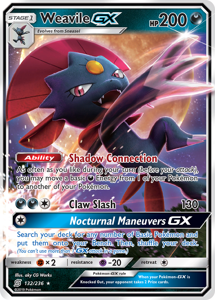 Weavile GX (132/236) [Sun & Moon: Unified Minds] | Chromatic Games