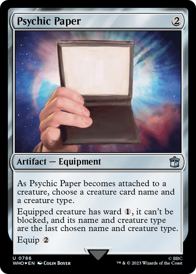 Psychic Paper (Surge Foil) [Doctor Who] | Chromatic Games