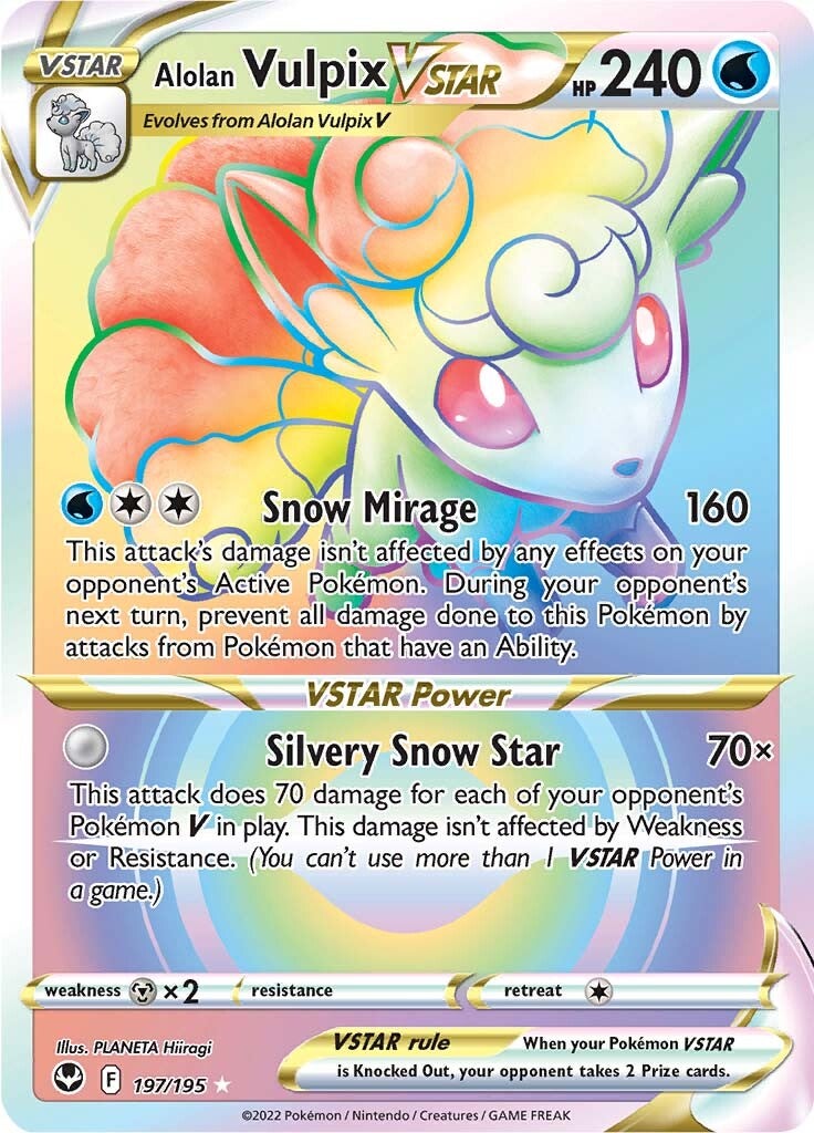 Alolan Vulpix VSTAR (197/195) [Sword & Shield: Silver Tempest] | Chromatic Games