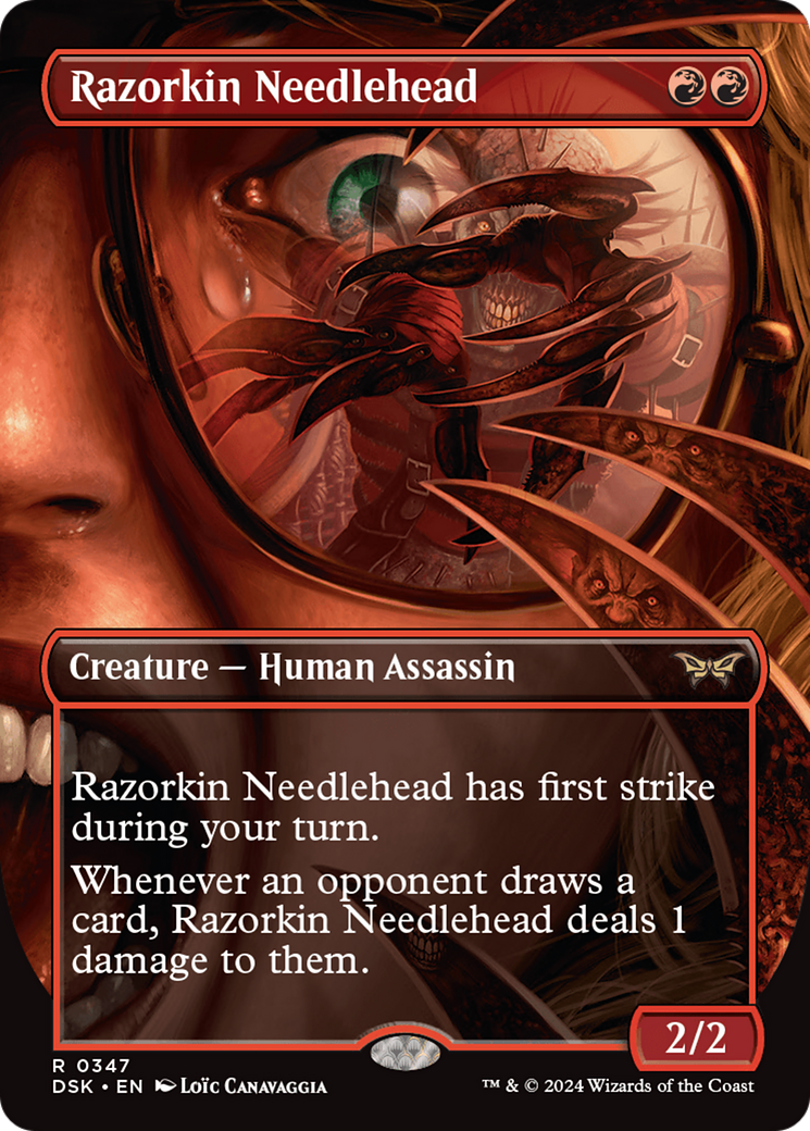 Razorkin Needlehead (Borderless) [Duskmourn: House of Horror] | Chromatic Games