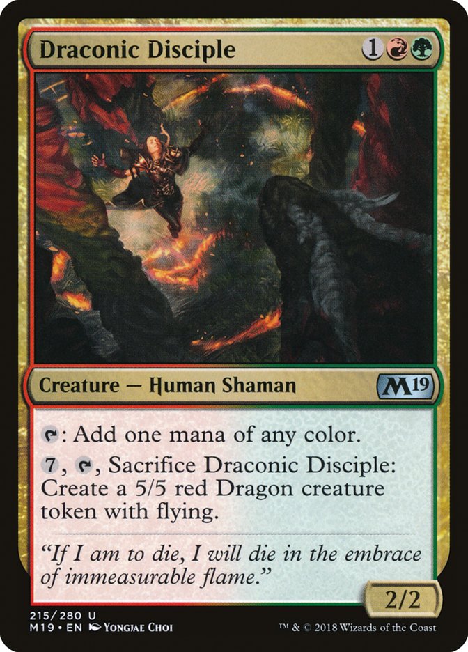 Draconic Disciple 215/280 (Core Set 2019)  | Chromatic Games