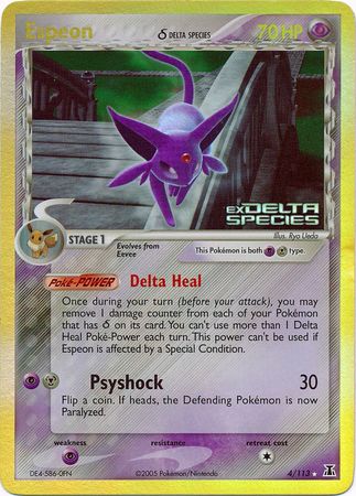 Espeon (4/113) (Delta Species) (Stamped) [EX: Delta Species] | Chromatic Games