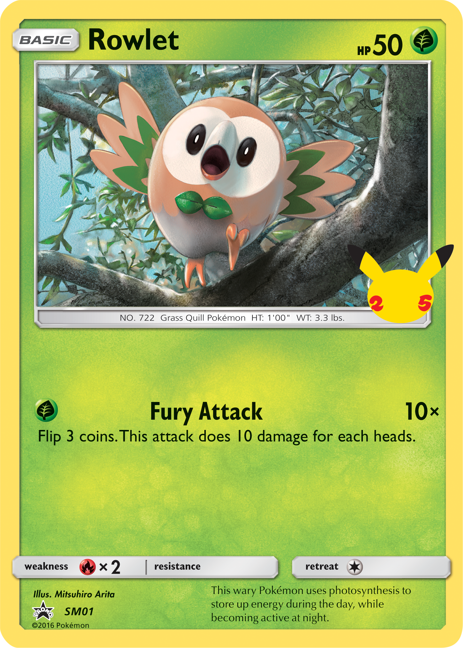 Rowlet (SM01) (Jumbo Card) [First Partner Pack] | Chromatic Games