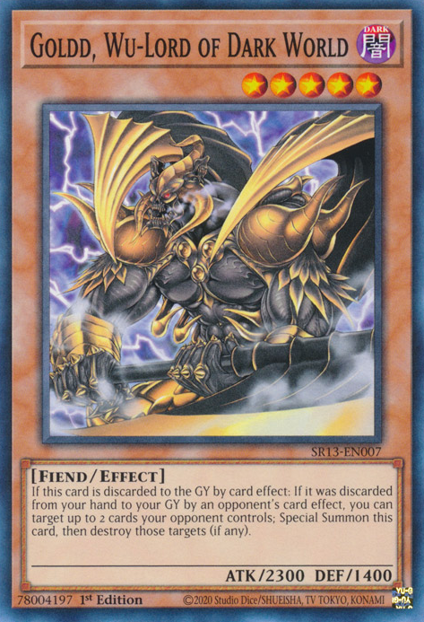 Goldd, Wu-Lord of Dark World [SR13-EN007] Common | Chromatic Games