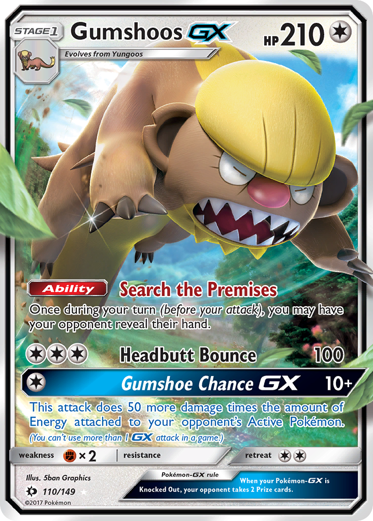 Gumshoos GX (110/149) [Sun & Moon: Base Set] | Chromatic Games