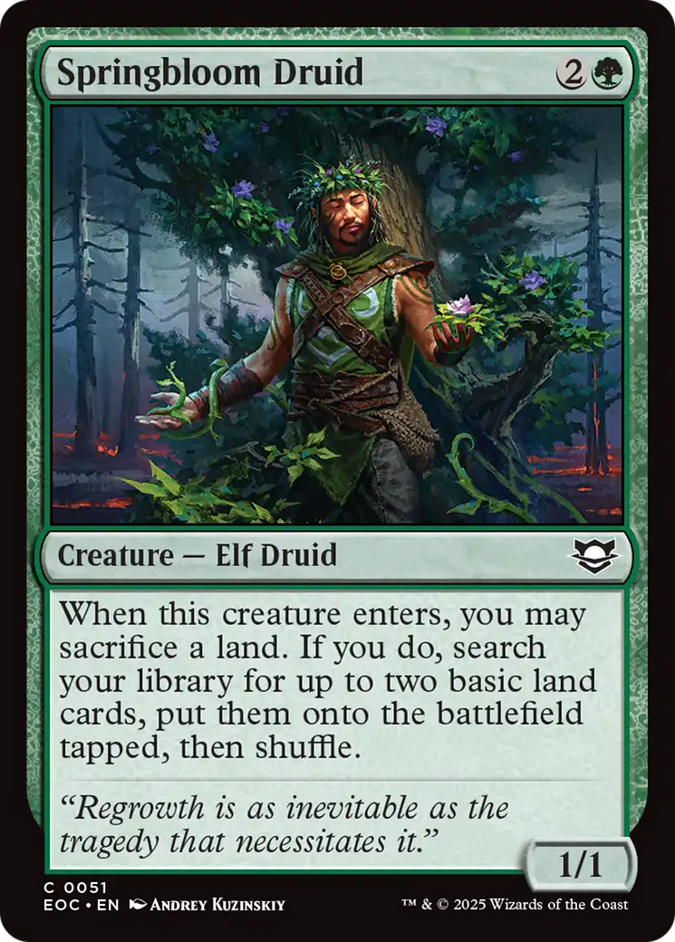Springbloom Druid [Edge of Eternities Commander] | Chromatic Games