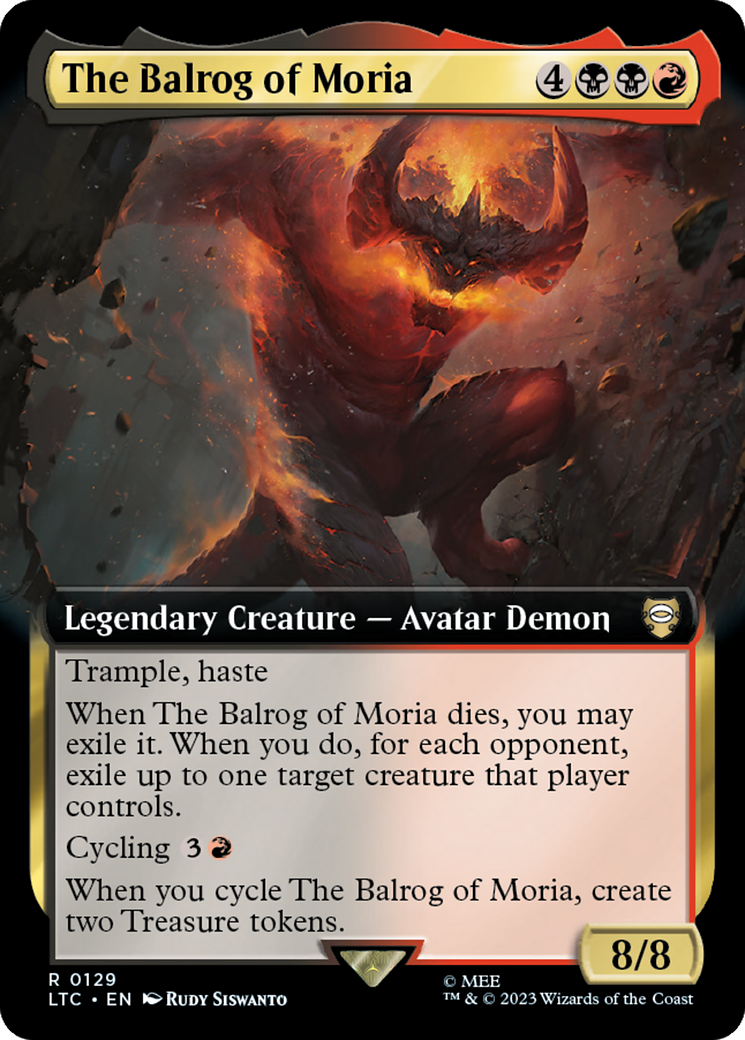 The Balrog of Moria (Extended Art) [The Lord of the Rings: Tales of Middle-Earth Commander] | Chromatic Games