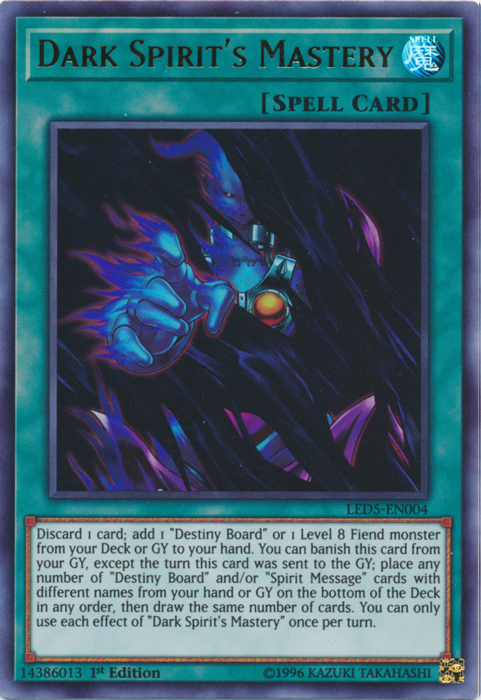 Dark Spirit's Mastery [LED5-EN004] Ultra Rare | Chromatic Games