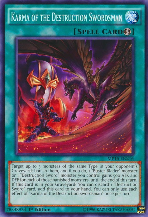 Karma of the Destruction Swordsman [MP16-EN216] Common | Chromatic Games